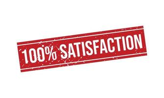 100 Percent Satisfaction Rubber Stamp vector