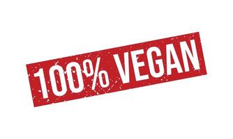 100 Percent Vegan Rubber Stamp vector