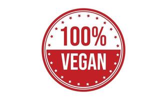 100 por ciento vegano caucho sello vector