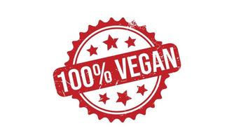 100 Percent Vegan Rubber Stamp vector