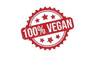 100 por ciento vegano caucho sello vector