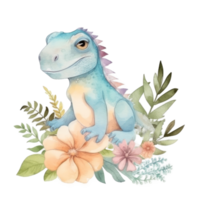 linda acuarela iguana png