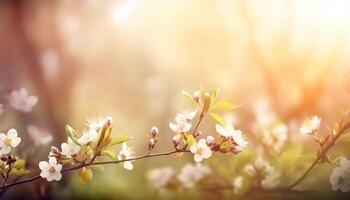 nature background with spring blooming flowers. photo