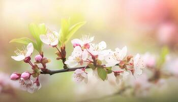 nature background with spring blooming flowers. photo