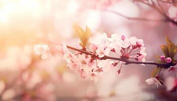 nature background with spring blooming flowers. photo
