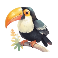 mignonne aquarelle toucan oiseau. png
