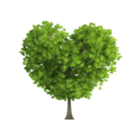 Green heart shape tree. png