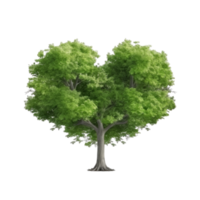vert cœur forme arbre. png