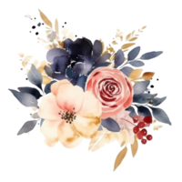 Watercolor flower element png