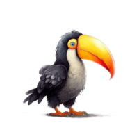 söt vattenfärg toucan fågel. png