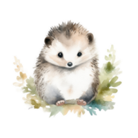 mignonne aquarelle hérisson. png