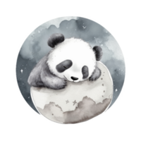 mignonne aquarelle nuit Panda. png