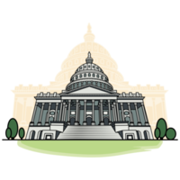 3D illustration UNITED STATE CAPITOL. it's suitalbe for mockup product etc. png