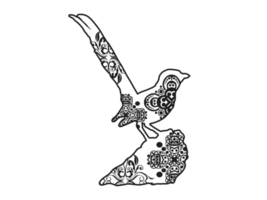 Vogel-Mandala-Ornament png