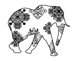 Elefant Mandala Ornament png