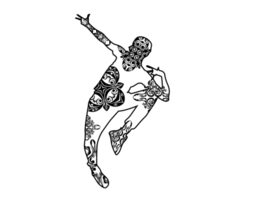 Breakdance, breaking, b-boying atau b-girling Mandala Ornament png