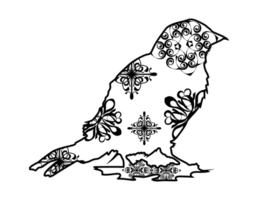 Sparrow Mandala Ornament png