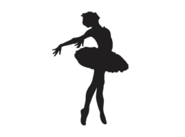 Silhouette of a Ballet Dancing Woman png