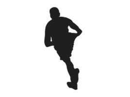 Silhouette Of A Basketball Player Carrying A Basketball png