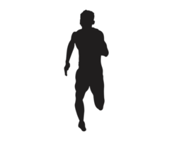 silhouette d'un coureur png