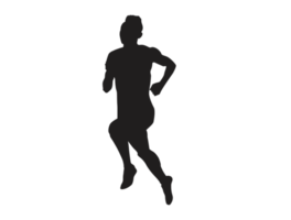 silhouette d'un coureur png