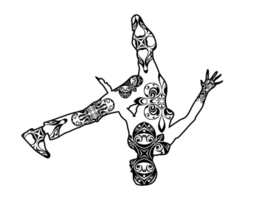 Breakdance, breaking, b-boying atau b-girling Mandala Ornament png