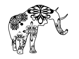 elefant mandala prydnad png