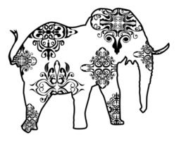 l'éléphant mandala ornement png