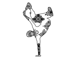 Breakdance, breaking, b-boying atau b-girling Mandala Ornament png