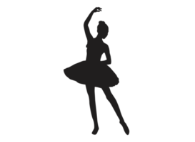 silhouette de une ballet dansant femme png