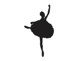 silueta de un ballet bailando mujer png