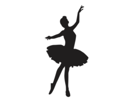 silueta de un ballet bailando mujer png