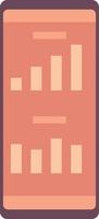 Charts On The Smartphone Screen vector