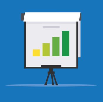 Vector Image Of A Graph On A Chart Board