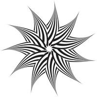 Simple Floral Vector Element In Black And White Color In Eps And Ai Formats