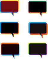 Speech Balloons With Graphic Effects vector