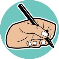 Vector Image Of A Hand Drawing With A Pencil