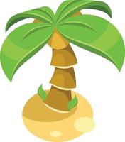 Vector Graphics Of A Palm Tree, Cartoon Style