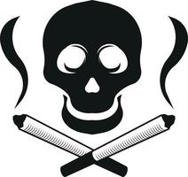 Vector Image Of A Warning Sign With A Skull And Cigarettes