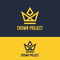 simple and luxury crown logo template vector