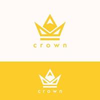 simple and luxury crown logo template vector