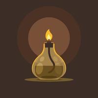 Vector Image Of A Candle In A Glass