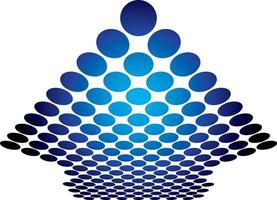 Blue Logo Vector Element For Graphic Designers. Create Abstract Logotypes With This Geometric Shape In Public Domain