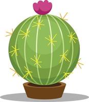 Vector Image Of Cactus Flower In A Tiny Pot