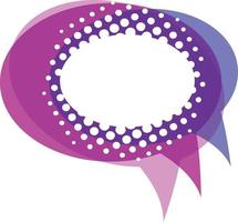 Vector Image Of A Speech Balloon With White Halftone Design