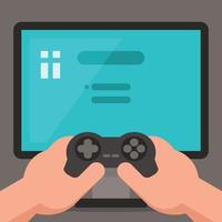 Vector Image Of A Person Playing Video Games