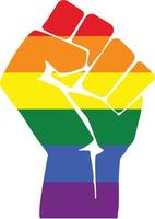 Vector Image Of A Clenched Fist With Lgbt Colors