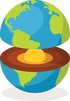 Earth'S Inner Core, 3D Vector Clip Art