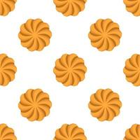 Pattern homemade cookie different taste in pastry biscuit vector