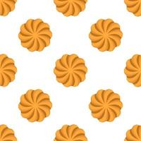 patrón de galletas caseras de diferentes sabores en galletas de pastelería vector